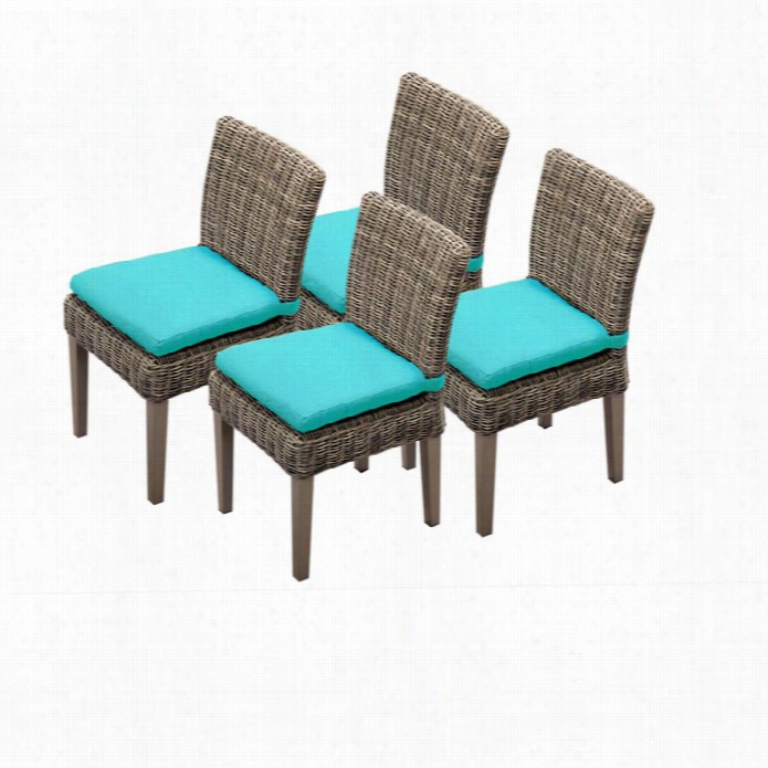 Tkc Cape Od Wicker  Patio Dining Chairs In Aruba (set Of 4)