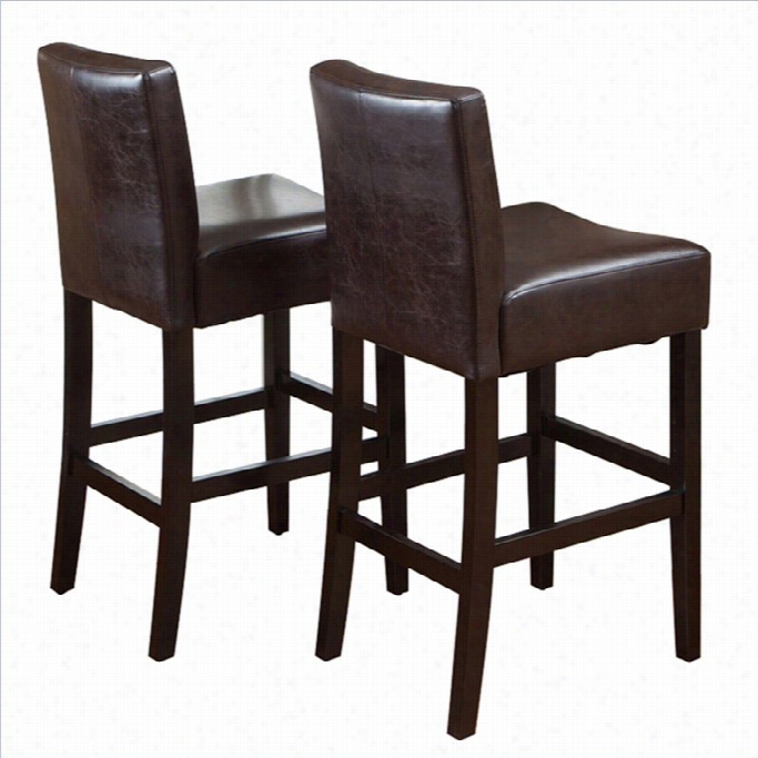 Tret Domestic 30 Rodriguez Bar Stoolls In Brown (set Of 2)