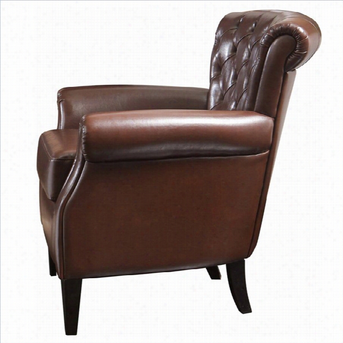 Trent Home Or Lando Leather Club Chair In Brown