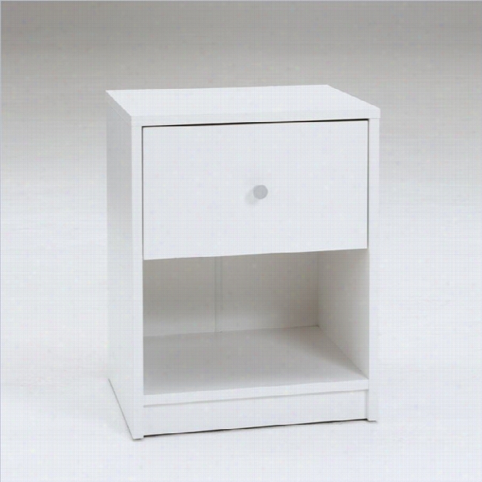 Tvilum Portland 1 Drawer Nightstad In White