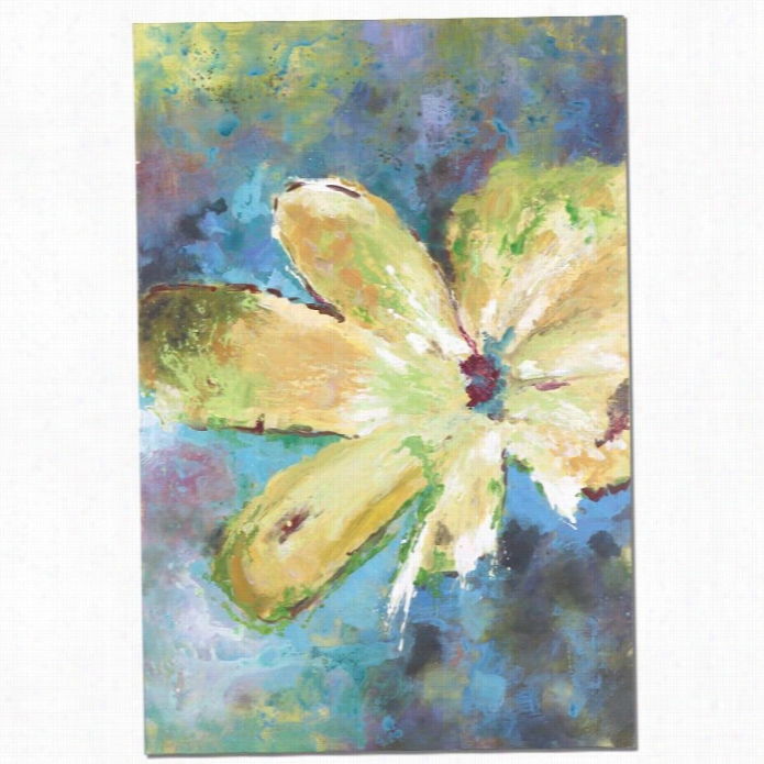 Uttermost Blossom In Yellow Hand Painted Art