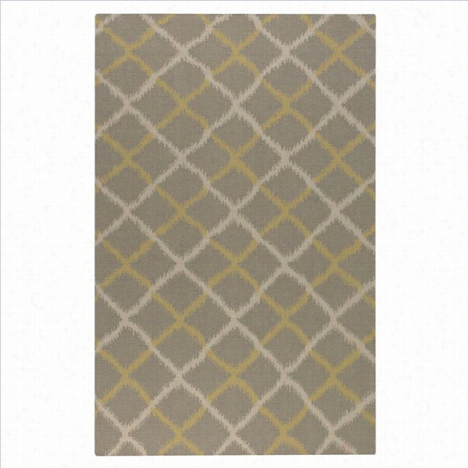 Uttermost Haarrington Wool Rug In Light Gray-5 Ft X 8 Ft