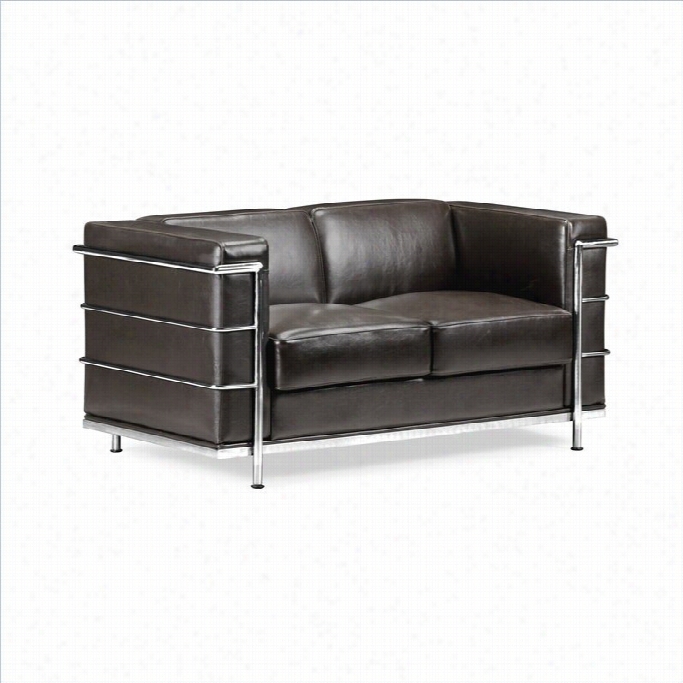 Zuo Fortress Love Seat In Black