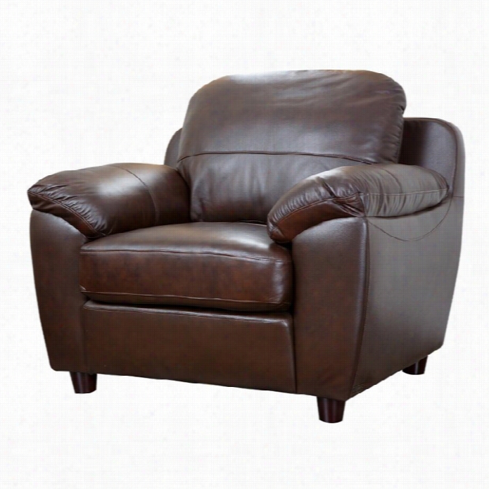 Abbyson Living Bella Leather Arm Chair In Brown