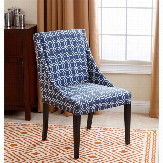 Abbyson L Iving Shelton Dining Chair In Navy Blue