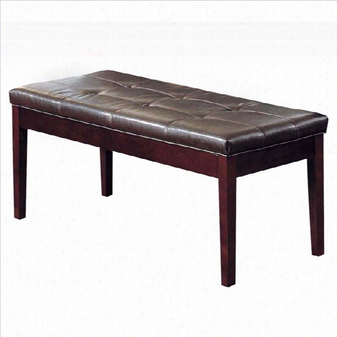 Summit Furniture Britney Bench In Espresso A Nd Walnut