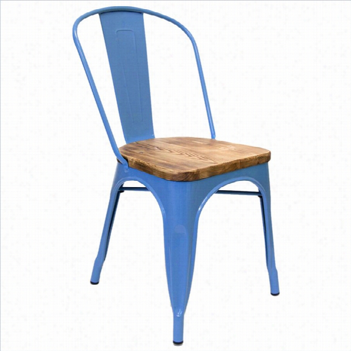 Aeon Furniture Gadvin Stacking Dining Chair In Blue (set Of 2)