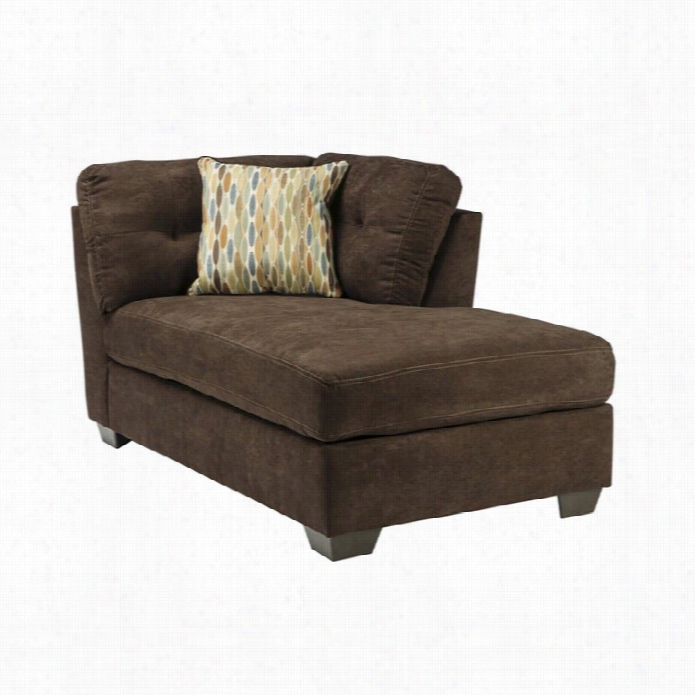 Ashley Delta City Rig H T Corner Chaise Lounge In Chocolate