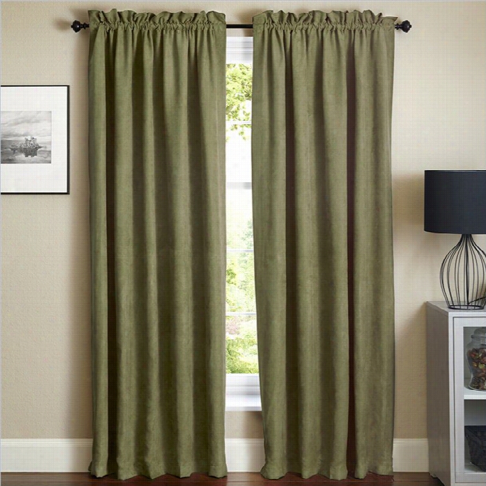 Blazing Needels 84 Inch Blackout Curtain Panels In Sage (set Of 2)