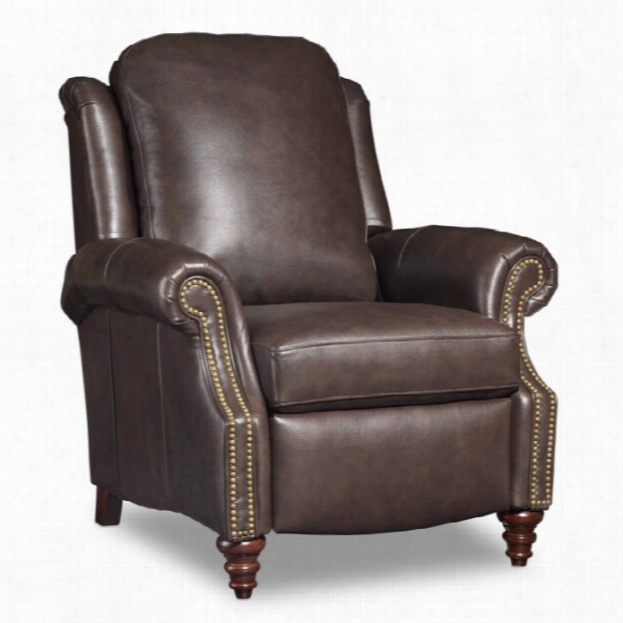 Brad Ington-young Hobson Leather Recliner In Da Rk Brown