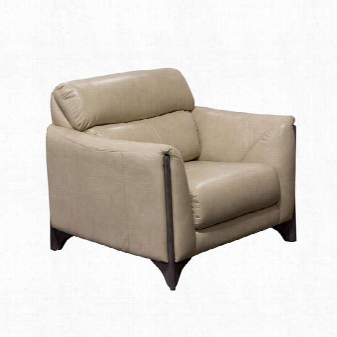 Diamond Sofa Monaco Leather Accent Chair In Tan And Ash Trim