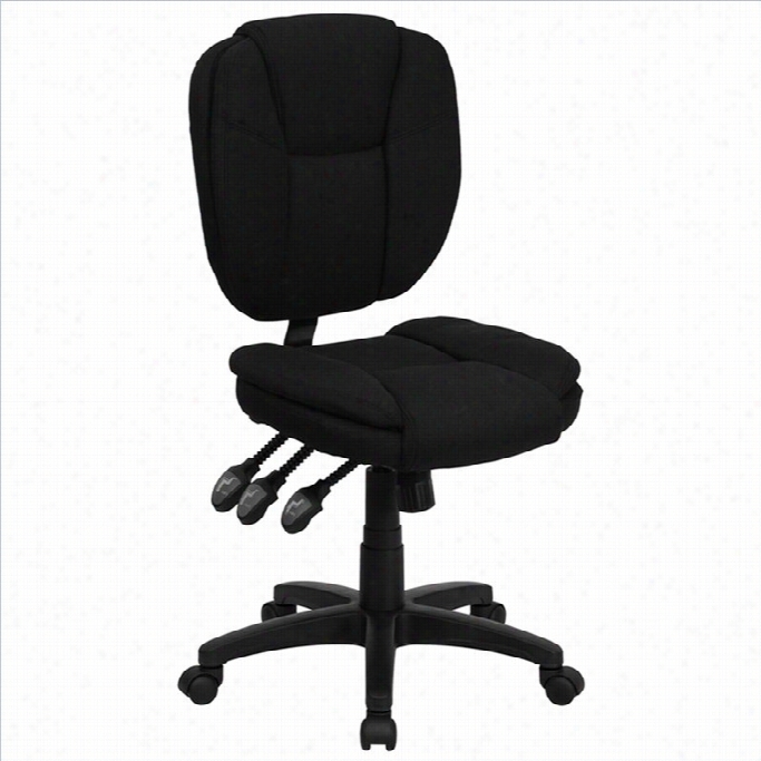 Flash Furniture Middle Back Ergonomic Task Office Chairman In Black