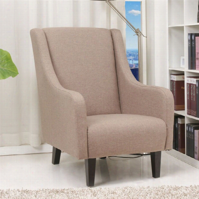 Gold Sparrow Anaheim Fabric Arm Chair In Cappuccino