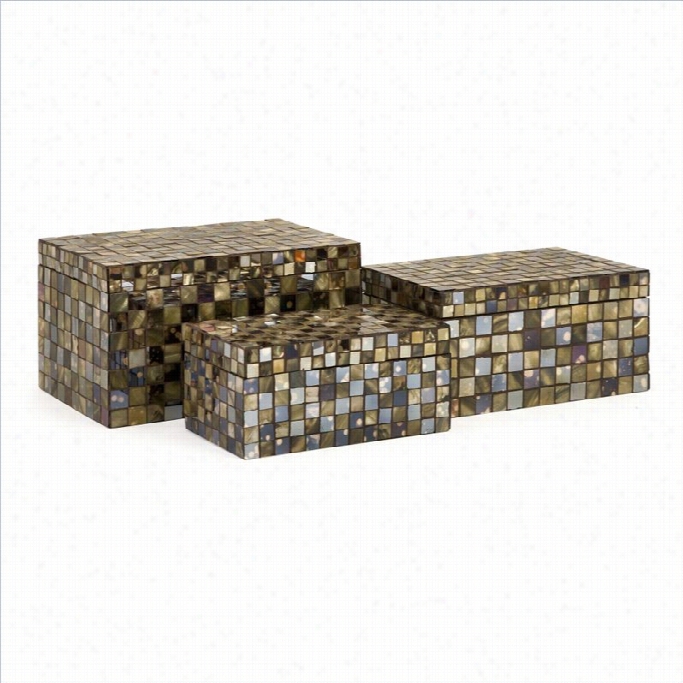 Imax Crporation Noida Mosaic Boxes (set Of 3)