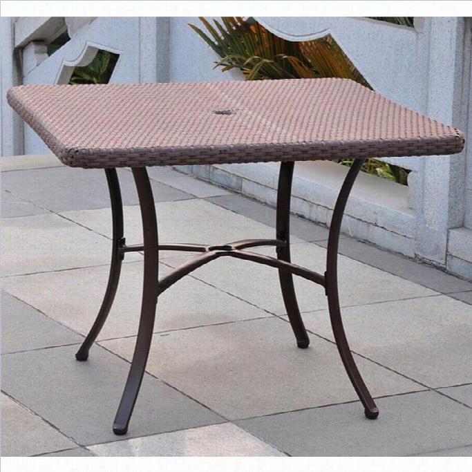 International Caravan Barcelona 39 Dining Tablein Amtique Brown