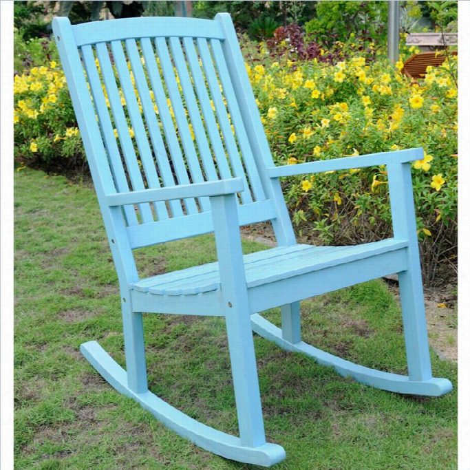 Intern Ational Caravan Royal Fiji Lrge Porch Rocker In Sky Blue