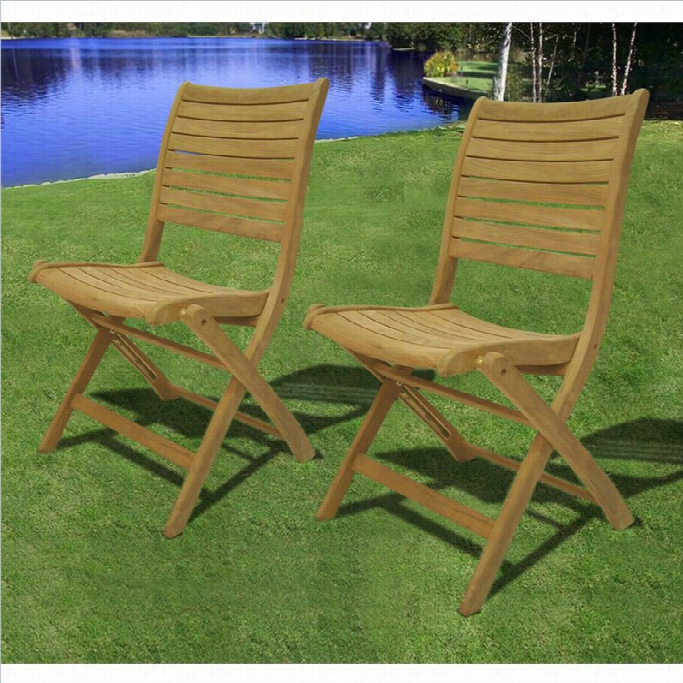 I Nternational Home Miami Amazonia Teaak Set Of 2 Dublin Folding Chair