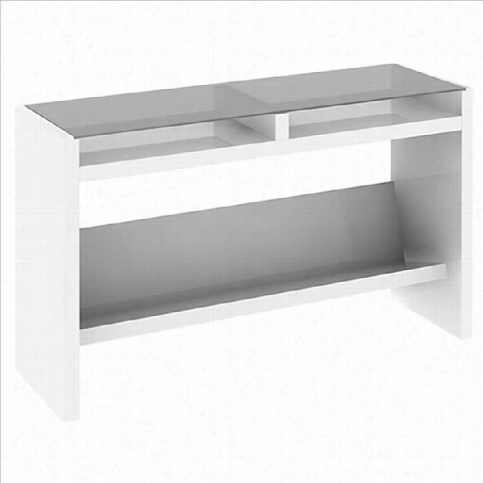 Kathy Irealnd By Bush New York Skylnie Sofa Table In Plumeria White