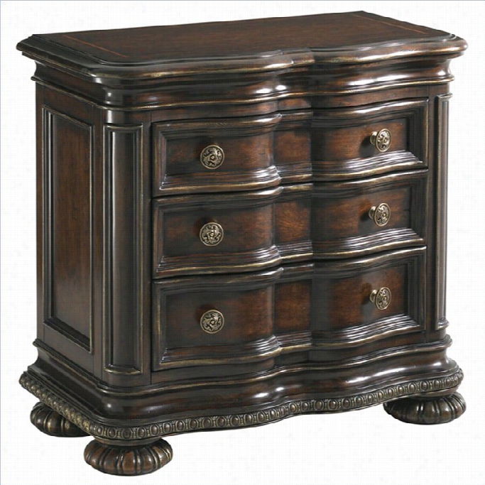 Lexington Flor Entino Gabannna Night Stand In Dark Walnut