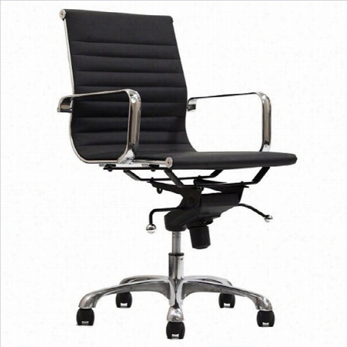 Manhattan Comfort Delancey Adjustable Mi D Back Office Chair I N Bladk