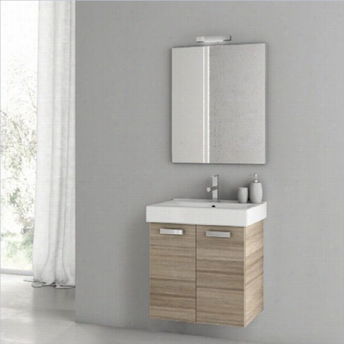 Nameek's Acf Cubical 22 Wall Mounted Bathroom Vanity Set In Larch Canapa