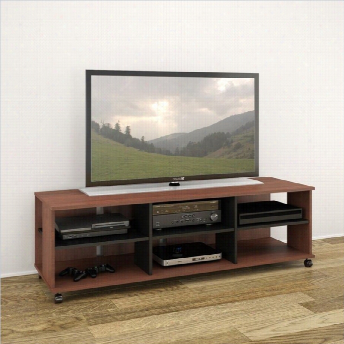 Nexera Jasper 60 Tv Stand In Moka And Black