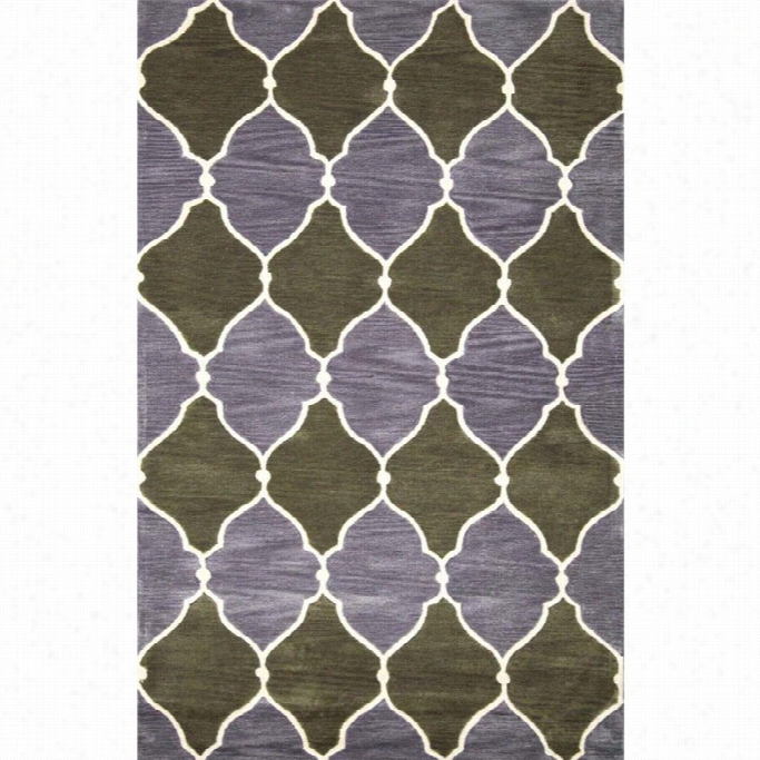 Nuloom 7' 6 X 9' 6 Had Tufted Trellis Nadinne Ruug In Green