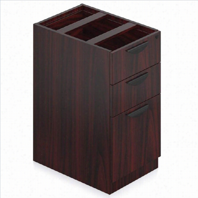 Offices To Go 3 Draweer Vertical Box And File Pedestal With Confine  (otp Not Inccluded)-american Mahogany