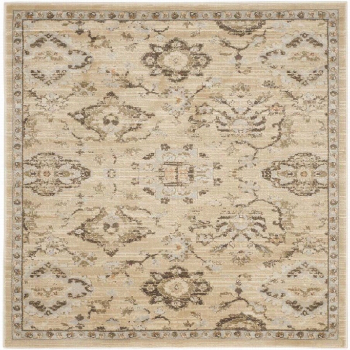 Safavidh Florenteen Ivory Conte Mporary Rug -  Square 5'