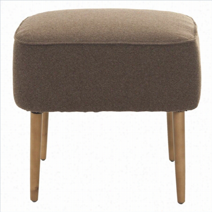 Safavieeh Jerry Birch  Wood Ottoman N Brown