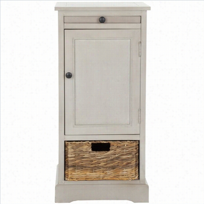 Safavieh Rndy Wood Tall Storage Unit In Grey