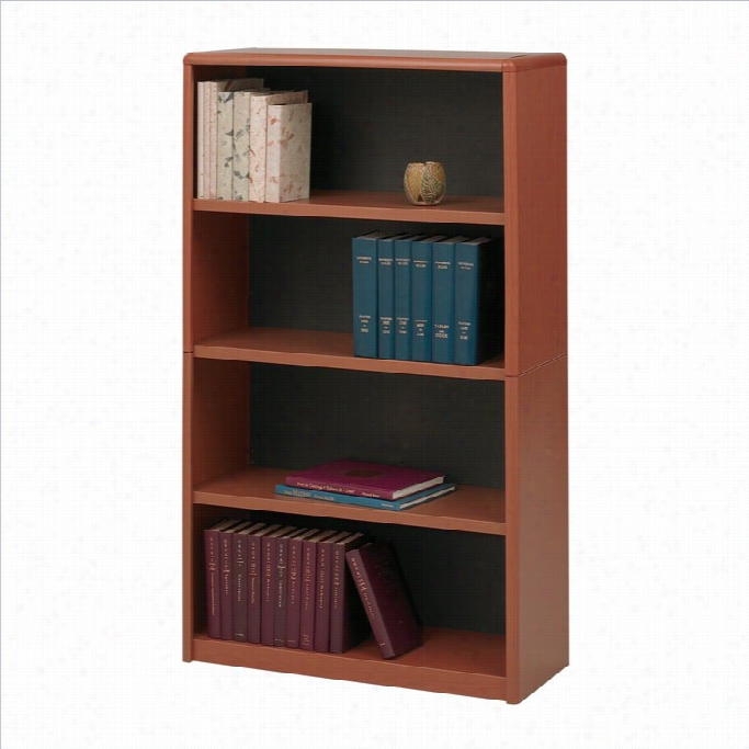 Safco 4-shelf Valuemate Economy Bookcase In Cherry