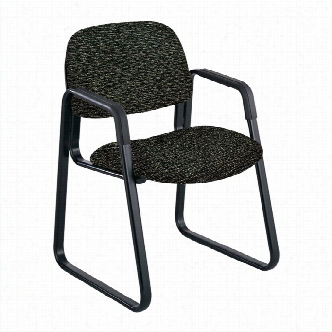 Safco Cava Urths Led Base Gjest Chair In Boack