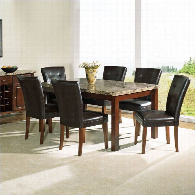 Steve Soft And Clear  Company Mongibello 7 Piec Dining Set