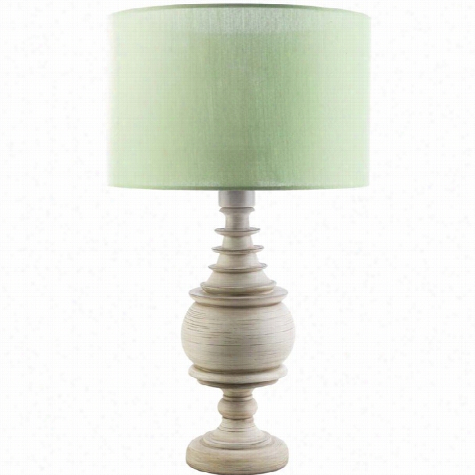 Surya Acacia Resin Stand  Lamp In Green