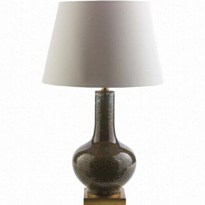 Suryaa Longo Glass Table Lamp In Beige