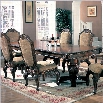 Coaster Saint Charles Dining Table with Double Pedestal in Deep Brown Finish