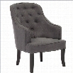Trent Home Tufted Busch Barrel Chair in Gray