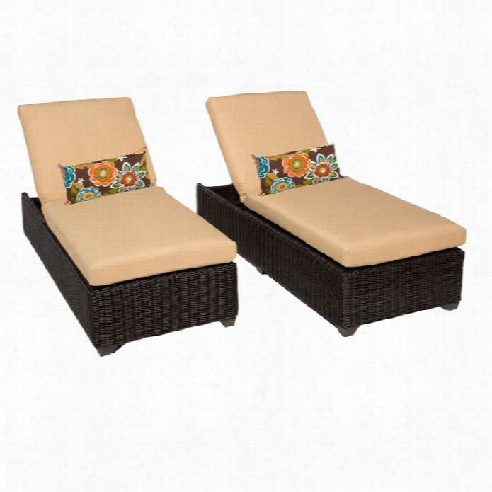 Tkc Vence Wicker Patio Loungrs In Sesame (set Of 2)