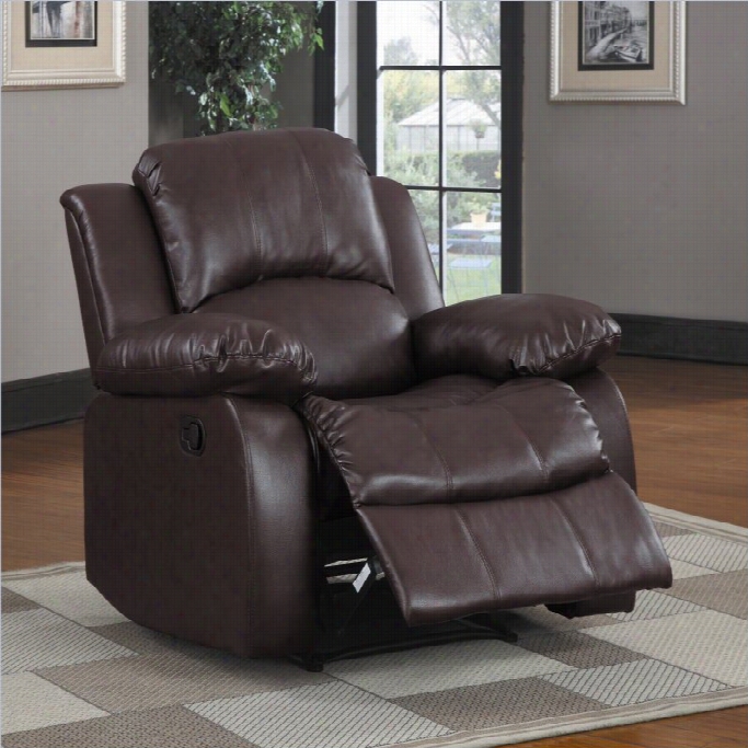 Trent Home Cranley Leather Match Rcliner Chair In Brown