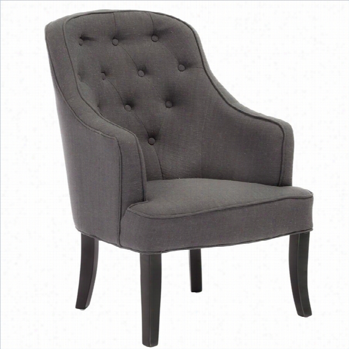 Trent Home Tufted Busch Barrel Chair In Gray