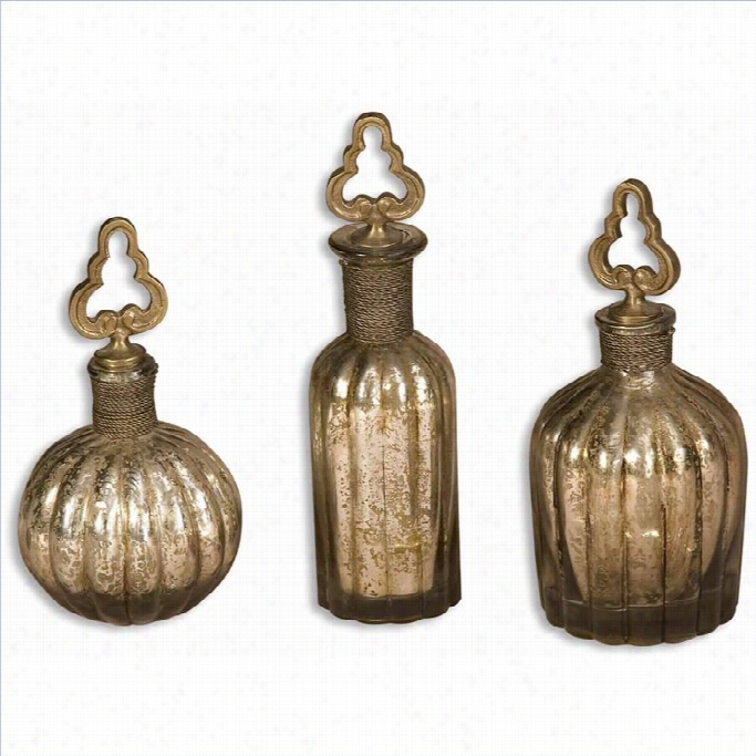 Uttermost Kaho Perfume Botles Antique S Iover (set Of 3)