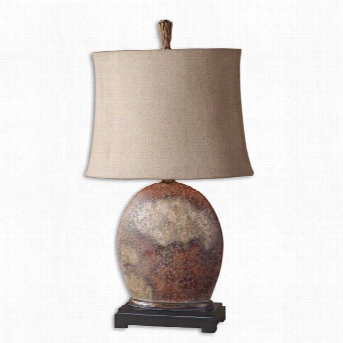 Uttermost Yunu Distressed Table Lamp In Musty Brown