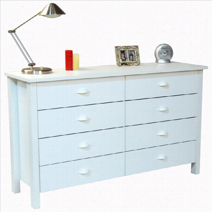 Ventue Horizon Nouvelle 8-drawer Lowboy Dresser In White