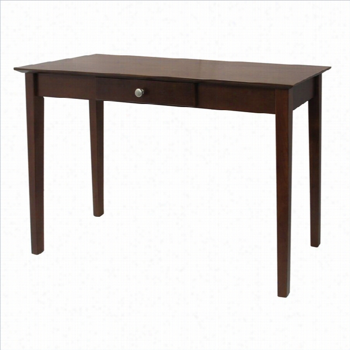 Winsome Rochester Console Table With One Drawer In Antique Walnut