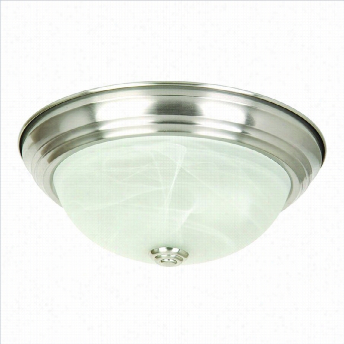 Yosemite Home Decor 3  Lights Flush Mount Insatin Nickel