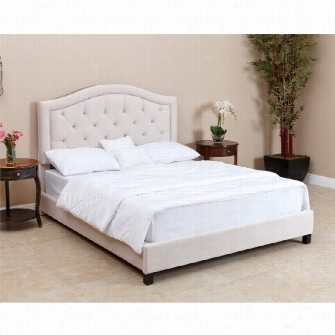 Abbysonn Living Remy Queen Full Tufted Bed In Ivory