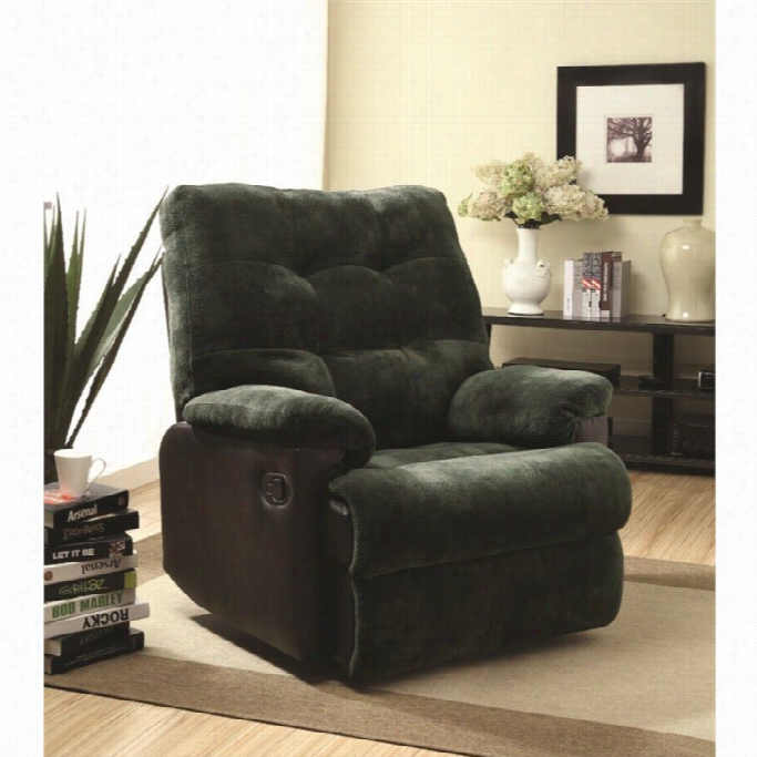 Acme Furniture Laycee Glider Relciner In Olive Gray