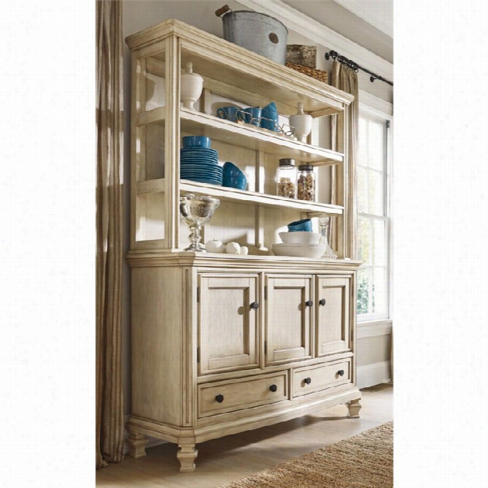 Ashley Demarlo S Buffet Table With H Utch In Parchment White