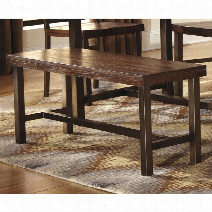 Ashley Riggerton Large Dining Court In Burnished Brown